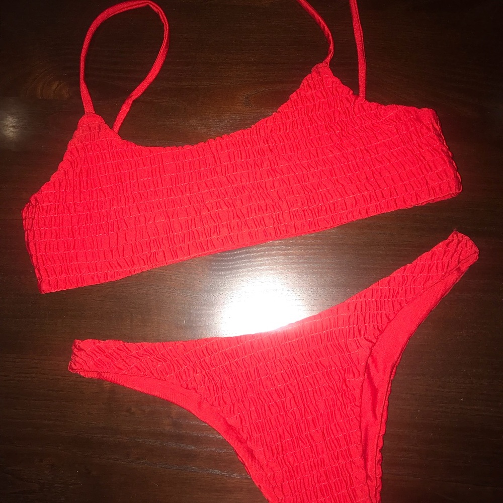 Red bikini never worn